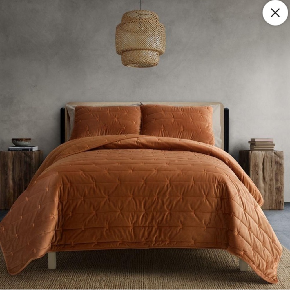 Indigo Road 3-Piece Quilt Set in Warm Rust Egypt Sherrod